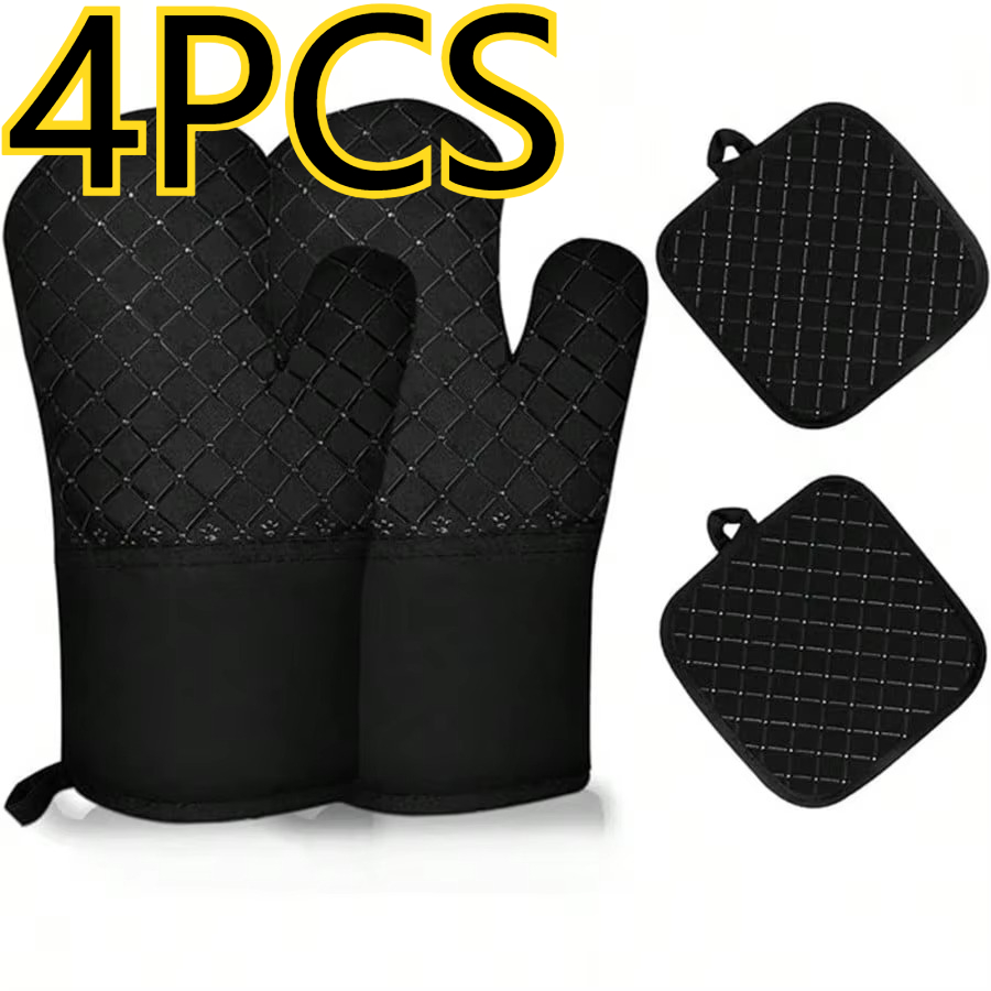 실리콘 주방용 전자레인지 장갑 4개 세트, 고온에 강한 - Heat Resistant Glove 리뷰 및 가격