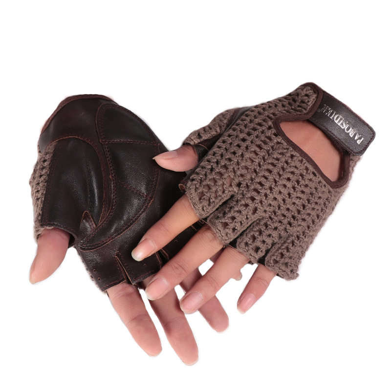 유니섹스 여름 반장갑 레트로 소가죽 장갑 빈티지 바이커 - Leather Driving Glove 리뷰 및 가격