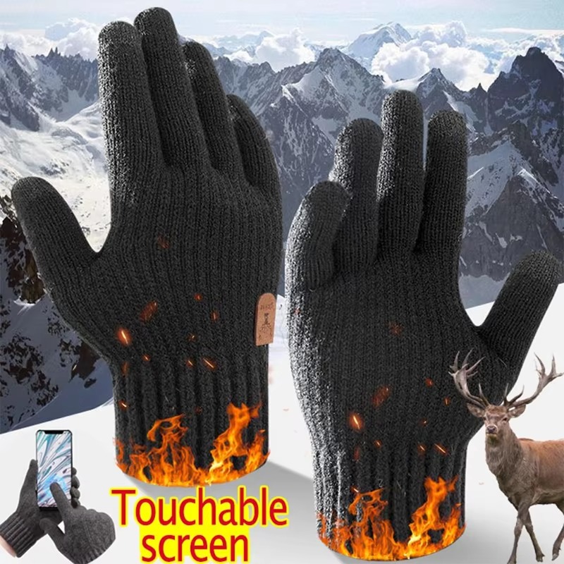 2026년 남성용 보온성 울 소재 니트 장갑, 미끄럼  - Wool Glove Lined 리뷰 및 가격