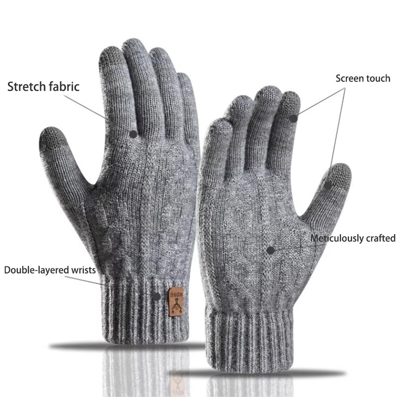 2026년 남성용 보온성 울 소재 니트 장갑, 미끄럼  - Wool Glove Lined 리뷰 및 가격